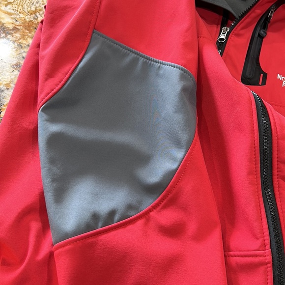 The North Face summit series Jacket red & Gray Softshell Lined Hood/ready XL - Picture 13 of 16